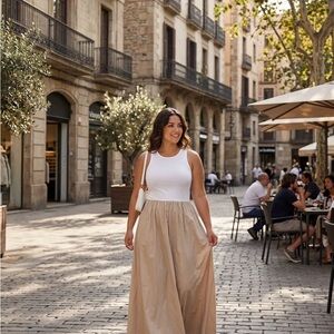 Two tone Keyhole Racerback Dress